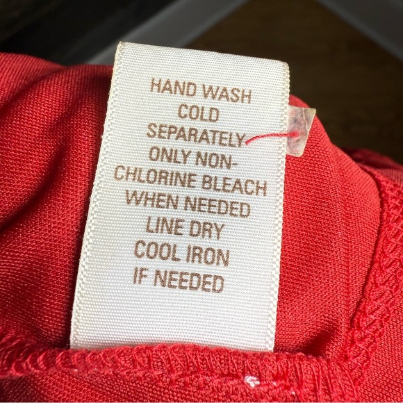 Love Fire Red Spaghetti Strap Fit & Flare Mini Dress Smocked Women’s Medium - Picture 10 of 11